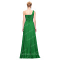 Wholesale Grace Karin Women's One Shoulder Long Green Chiffon Prom Dress CL3467-3